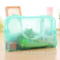 Hadiah Gadis Custom Telus PVC PVC Waterproof Perjalanan Penyimpanan Perjalanan Kosmetik Zip Bag Poucheup Penganjur